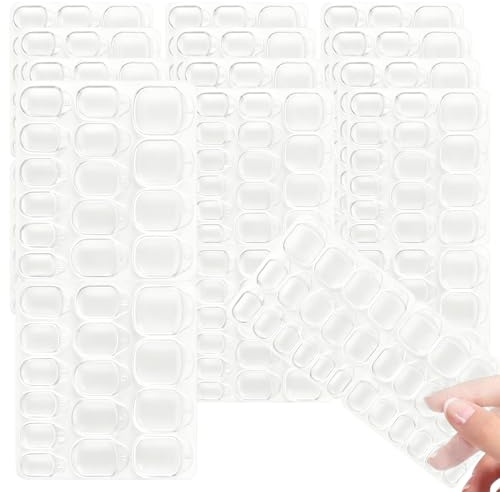 30 ark/900 stycken nagellimkuddar, 15 storlekar transparent nagel självhäftande kuddar dubbelsidig gelé nagellim klistermärken press på naglar självhäftande dynor för gör-det-själv manikyr dekoration