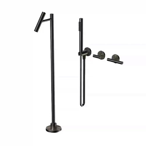 Robinet Baignoire avec Douchette Encastrable Mitigeur à Poser Sur Baignoire Monotrou,noir