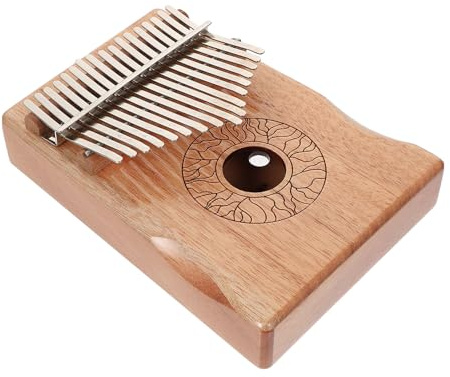GALPADA Kalimba De 17 Notas Para Principiantes Apoya Mano, Piano De Pulgar De Madera Natural, Instrumento Musical Portátil y Duradero Para Niños y Adultos, Sonido Suave y Fácil Transporte