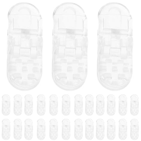 50 Stück Schnullerclips aus PC für Babys und Kleinkinder | Universelle Passform, Sichere Befestigung und Anti Verlust, für Reisen und Alltag