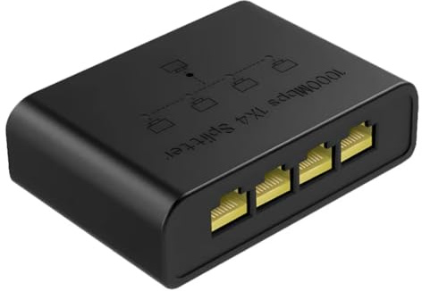 Fegtrtyoa Adattatore Extender LAN 1000Mbps Gigabit Ethernet RJ45 Switch Hub Rete 1 in 4 out Convertitore Divisore PC