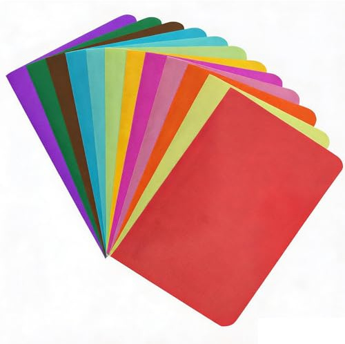 12 Pack Small Notebooks Pocket Size 60 Pages for Writing Small Project | Each Rainbow Colorful Lined Notepad A6 Notebooks Multipack Notebook Notepad Party Bag Fillers for Writing Note Taking Sketch