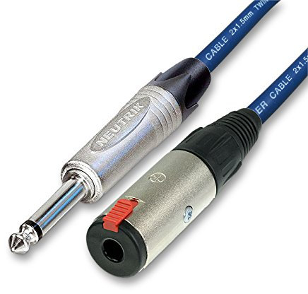 Van Damme Studio Grade 2x1.5mm Jack to Extension Socket Speaker Lead (30m)