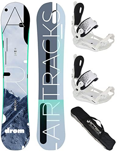 AIRTRACKS Damen Snowboard Set Drom Lady Rocker 140 - Snowboard Bindung Master W M - SB Bag