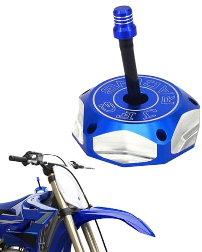 Motorrad Tankdeckel,Billet Tankdeckel Abdeckung Schlauch Entlüftung-Blau | für YZ85 YZ125 YZ250 YZ250F YZ450R WR250F WR450F KX450F KX250F KX250 KLX450R KFX450R
