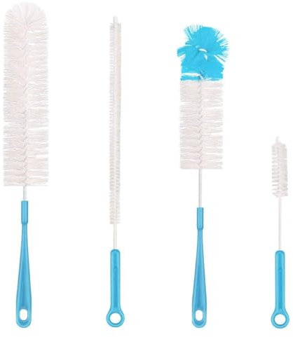 Qisan 4Pcs Bottle Cleaning Brush Set Multipurpose Brushes Long Bottle Brush Water Bottle Cleaners