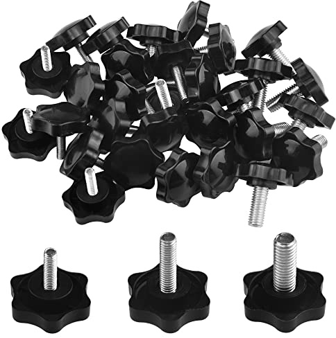 WMYCONGCONG 30 Stück M5 M6 M8 Sternknopf Feststellschrauben, Gewindeklemmknöpfe für schnelles Lösen und Austauschen, Sternknopf Sortiment Set