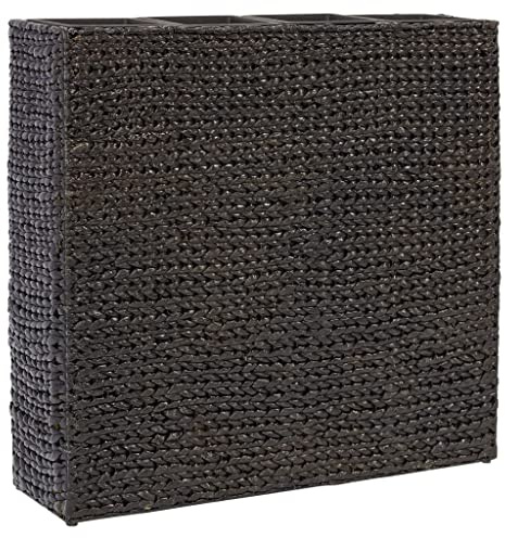 vidaXL Hochbeet mit 4 Töpfen Blumenkübel Pflanzkübel Pflanzgefäß Blumentopf Blumenkasten Pflanztopf Pflanzkasten Garten Terrasse Wasserhyazinthe Schwarz