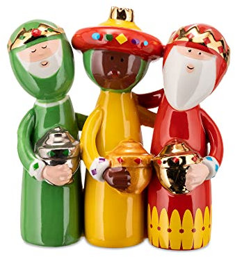 Alessi UNO, Due, TRE Re Magi AGJ01 4 - Design Figur aus Porzellan, Handdekoriert
