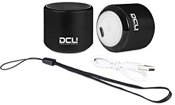DCU TECNOLOGIC Altavoces Bluetooth, Inalámbricos, Pack 2 Mini Altavoces, hasta 4 h de reproducción con Sonido Sonido Estéreo, Negro