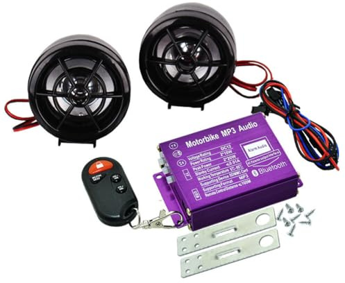 Control Remoto Motorycle De Alarma Bluetooth Con Aproximidad Mp3 Radio Altavoz Amplificador Antiblo