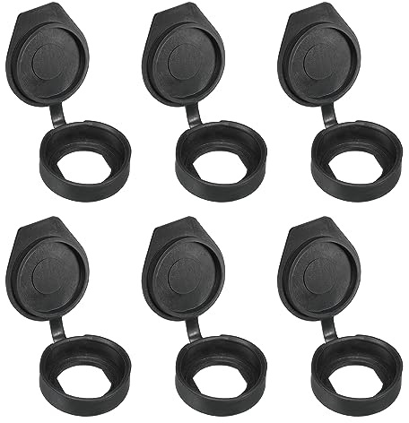 PATIKIL 22mm Tür Schloss Staubschutz 6 Packung Gummi Wasserdicht Schlüssel Paneel Nocken Schloss Staubschutz Kappen für 22mm Nocken Schloss Schwarz