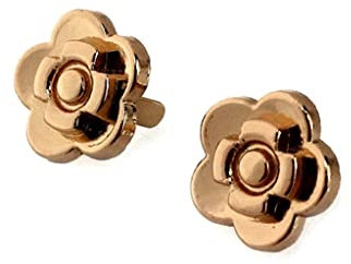 D-Ringe Swivel Karabinerhaken,Kettenglieder, 2 Stück Metall Rose Blumenform Schnalle Verschluss Leder Taschenriemen Gürtel Griff Schulter Kleidungsstücke Schuhe Zubehör Handtasche Drehverschluss (Farb