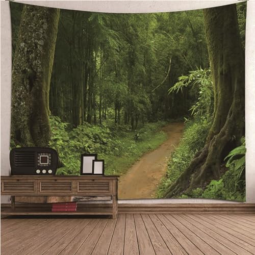 Skcess Tapestrie Braun, Wandbehang Steinhaus Polyester Wandteppich 300X260CM
