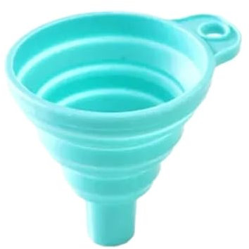 Petit entonnoir pliable et rétractable, Mini entonnoir en plastique domestique, grand entonnoir à huile, entonnoir à huile de cuisson, accessoires de cuisine, outils Entonnoir De Cuisine (Color : Blu