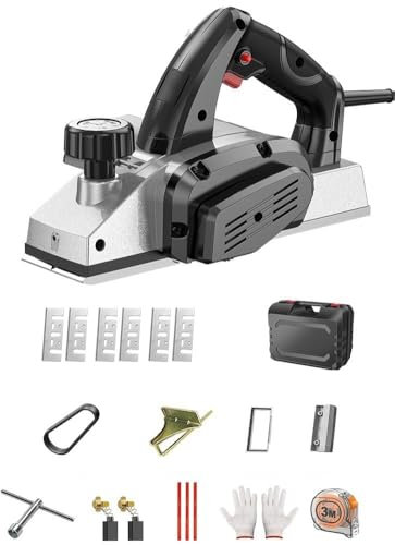 Electric Planer for Woodworking, Household Small Electric Portable Multi-function Push Planer YIJIAN (Color : Enhanced A+6 blade)