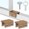 Fensterschlösser, 2 Stück, braun