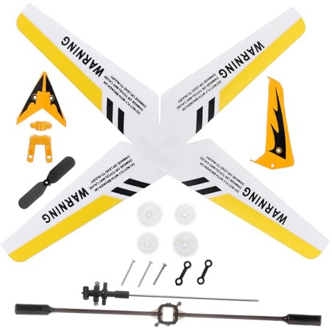 ifundom 3stücke Rc Hubschrauber Ersatzteile Set Teiliges Zubehör Gelb Schwanzdekoration Und Innenshaft Für Austausch Defekter