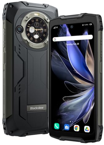 Blackview BV9300 PRO Outdoor Handy ohne Vertrag (100LM Taschenlampe), 16GB+256GB, 15080mAh Akku, 6.7'' 120Hz 2.3K Display, 64MP Kamera, IP68 Android 13 Wasserdichtes Smartphone, GPS NFC Schwarz