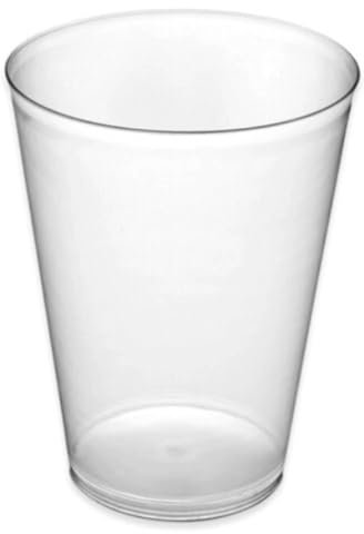 Tradineur - Pack de 100 vasos reutilizables de plástico, modelo Cubata, 100% reciclables, extra resistentes, higiénicos, apilables - 11 x 9,3 cm - 480 ml