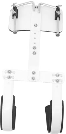 HEMOTON Verstellbarer Snare Drum Carrier mit Weißem Schultergurt aus Aluminiumlegierung Leicht und Einfach zu Tragen für Marching Drum Einsätze