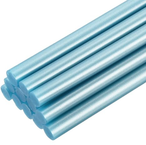 QUARKZMAN 12 Stück Heißklebestifte 7mm x 100mm Mini Heißklebesticks Heißklebepistole Heißkleber Klebestifte Glue Klebesticks für Repartur Bastel Dekoratiion DIY Handwerk Metallic Blau