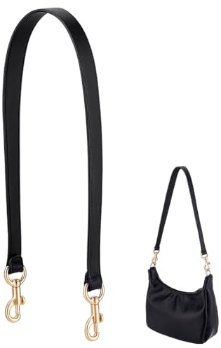 PH PandaHall 65cm Ledertaschengurt 2.5cm Breiter Taschengurt Taschengriffe Leder Puse Griff Für Damenhandtasche Unterarmtasche Umhängetasche Schwarz