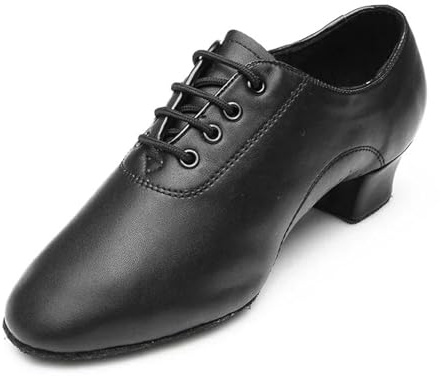 NRBMZYEN Chaussures de danse latine pour homme et homme en cuir souple - Chaussures de danse latine pour enfants - Chaussures de danse latine pour garçons et adultes - Chaussures de danse jazz (3,5 cm