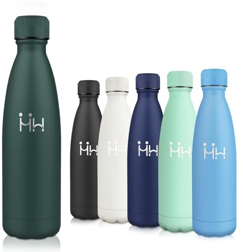 Motswedi Gourde Isotherme, 750ml sans BPA, 24h Froid & 12h Chaud, Bouteille Inox, Anti Fuite, Gourde Isotherme Enfant, pour Enfant & Adulte, Sport, Gym, École, Vert Armée
