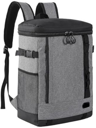 USOHJZ KüHltasche Tragbarer Thermo-Rucksack, wasserdicht, verdickte Kühltasche, große isolierte Tasche, Schulter-Picknick-Kühlrucksack, Campingausrüstung(Grey)