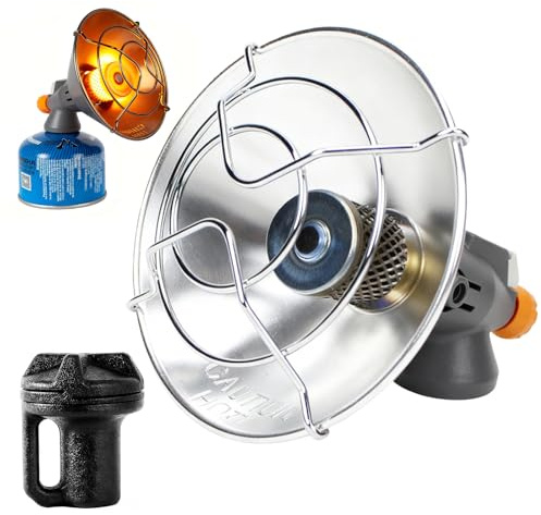 13,3 x 17 cm riscaldatore a gas portatile, mini riscaldamento a gas da campeggio, riscaldamento invernale per interni ed esterni, accensione elettrica, riscaldamento a gas per terrazza, pesca