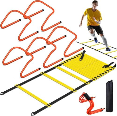 KALDJKS Agility-Hürden (6er Set) – Höhenverstellbar für Fußball, Fitness & Schnelligkeitstraining | Beweglichkeits | Trainings- und Reaktionshürden