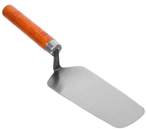 BUGUUYO Truelle à Plâtrer en Acier Inoxydable 45 CM Lame Épaisse Ronde Outil de Maçonnerie Polyvalent pour Enduit Carrelage et Béton Kit Professionnel pour Travaux Intérieurs et