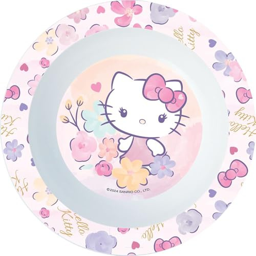 Tataway Ciotola Microwave Hello Kitty – Perfetta per Riscaldare e Conservare Cibi, Sicura per Uso in Microonde, Design Adorabile per Bambini
