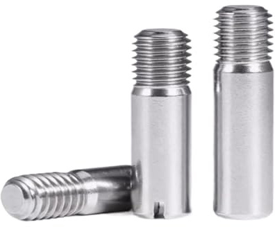 Slotted Cylindrical Pin M2 M2.5 M3 M4 M5 M6 GB878 304 A2 Stainless Steel Outside Thread Solid Dowel Pin Slotted Head Positioning Roll Shaft(M5x18-5pcs)