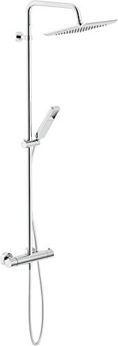 Nobili rubinetterie VV103030/31CR Colonna Doccia Termostatica con Soffione a Snodo, Cromato, 245 x 245 mm