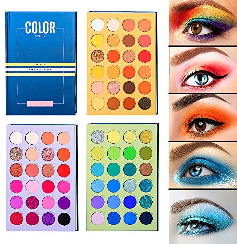 Beauty Glazed Paleta de sombras de ojos de 72 colores Alta pigmentación Impermeable Fácil mezcla Brillo Sombra de ojos mate Paleta de maquillaje todo en uno Nude