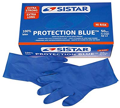 SISTAR 551.2970.10 Gants de Protection Jetable Bleu Taille 10 50 Pièces