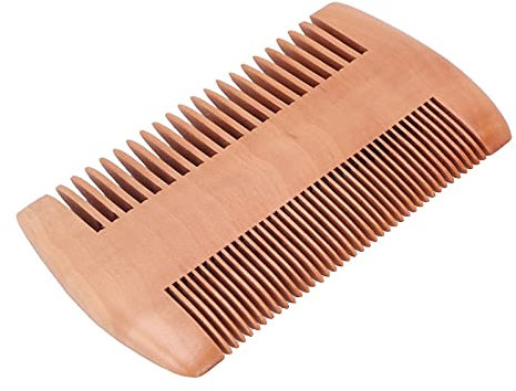 Bartkamm aus Holz, doppelseitig 9,8 x 5,4 cm Bartkamm für den täglichen Gebrauch Ausgehende Reisen zum Kämmen von Haaren