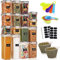 TWBEST Botes Cocina Almacenaje,Recipientes para Alimentos de Plástico 16 Piezas,Sin BPA con Etiquetas,Cuchara, Herméticos para Cereales Harina,Pastas,Café