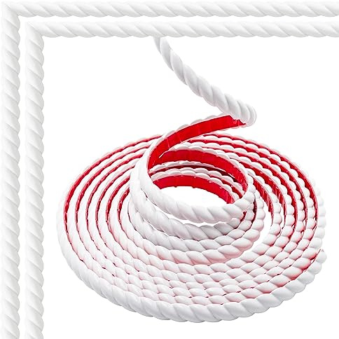 5 m Modanature Flessibili e Rifiniture, Stampaggio, Rifiniture,Rivestimento da Parete, Autoadesivo, per la Casa per Armadio, Cornici di Specchi, Piani D'appoggio e Bordi Delle Pareti