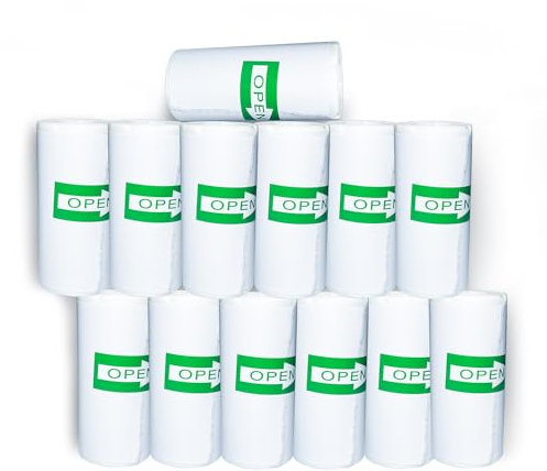 Thermorollen Thermopapier Selbstklebend Thermal Paper für Kinder Sofortbildkameras Thermodrucker Papier Bedruckbarer Aufkleber Mini Drucker Sticker für Mobiler Fotodrucker 57x25mm 13Rollen