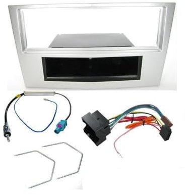 Motorguard Car Radio Stereo Facia Fascia Panel Full Fitting Kit Silver Iso Wiring Harness, Aerial Adaptor Removal keys For Vauxhall Astra H Corsa Zafira