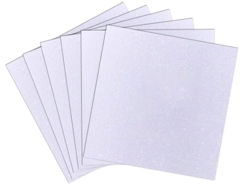 16 ark vitt glitterpapper 12 x 12, dubbelsidigt tjockt papper för cricut, kortlager för korttillverkning, scrapbooking, hantverk