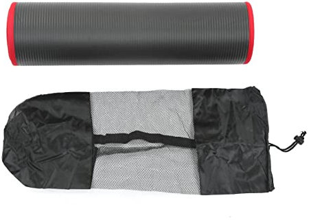 Tapis de Yoga, Tapis TPE épais Antidérapant, Rembourrage de 10 Mm pour Yoga, Fitness, Camping, Noir, Léger et Facile à Nettoyer