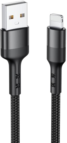 OBNIARAI iPhone Charger Cable 2M Lightning Cable MFi Certified iPhone Cable Fast Charging Lead Nylon Long USB Lightning Charger Wire for iPhone 14 13 12 11 Pro Max XS XR X 8 7 6 6s Plus SE, iPad