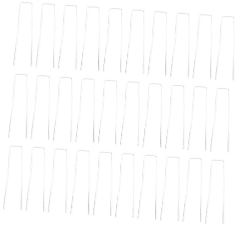 CIYODO Estacas para Jardín de Acero Galvanizado 28 MM X 15 X 25 CM 30 Unidades Grapas Forma de U para Césped Artificial y Fijación de Telas de Paisajismo Uso Exteriores y Jardinería