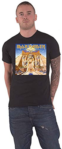 T-Shirt # M Unisex Black # Powerslave Album Cover Box
