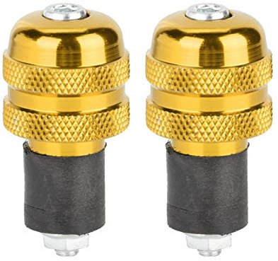 PU?os de manija de Motocicleta de 22 mm Accesorio de Extremos de Manillar de Moto(Dorado)