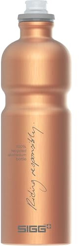 SIGG - Alu Fahrrad Trinkflasche - Move MyPlanet Kupfer - Klimaneutral Zertifiziert - Federleicht - BPA-frei - Sport & Fahrrad Zubehör - Gebürstet - 0,75L